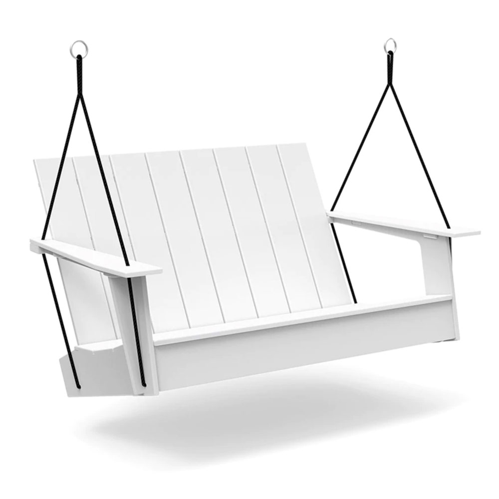 White porch discount swing with stand