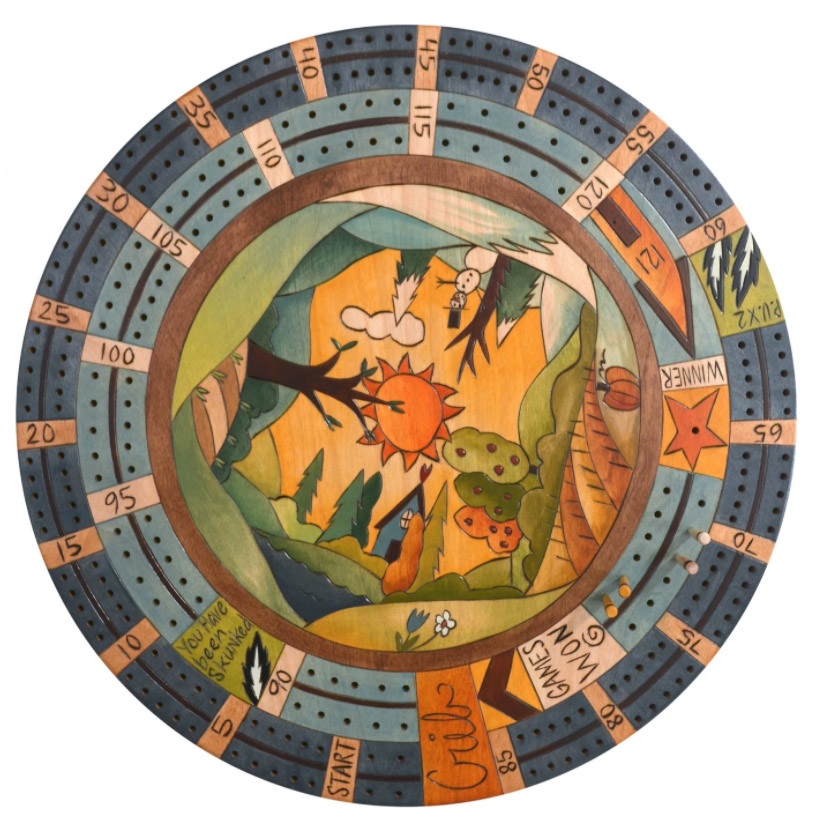 Vermont Landscape Cribbage Lazy Susan