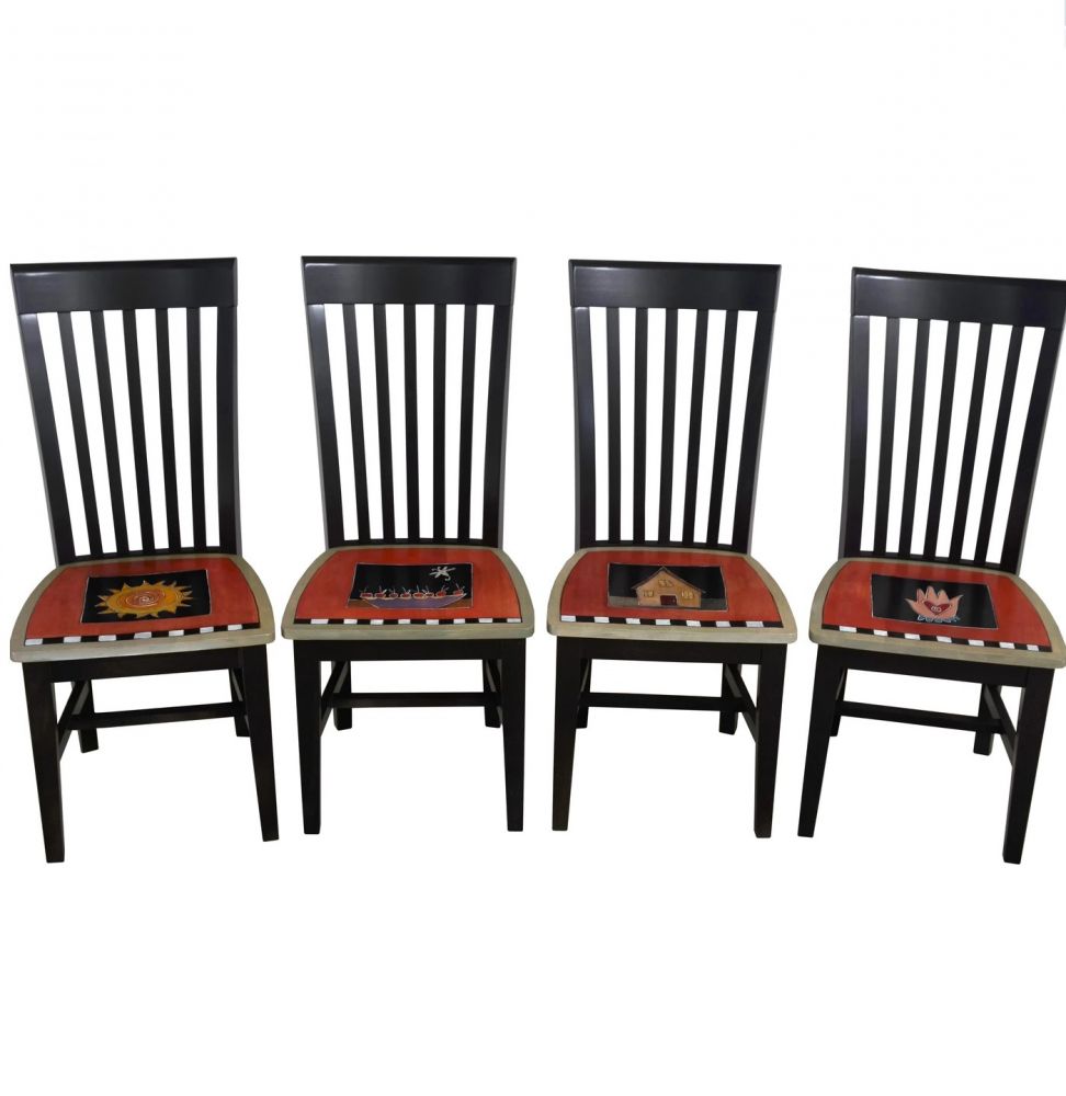 Set of 2025 four dining chairs