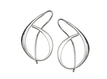 Ed Levin 14kt Gold Hand Hammered Hoop Earrings