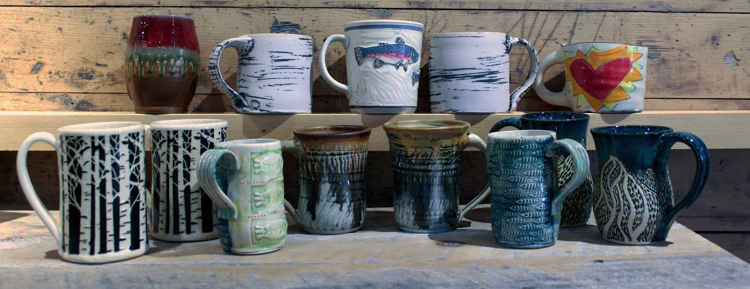handmade stoneware coffee mugs